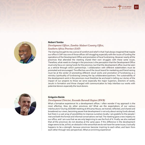 Jesuits Africa Annual Review 2022 - Page 33