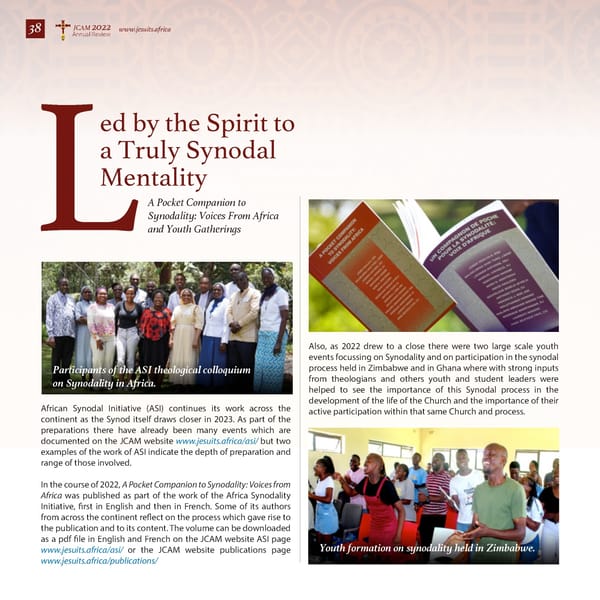 Jesuits Africa Annual Review 2022 - Page 38