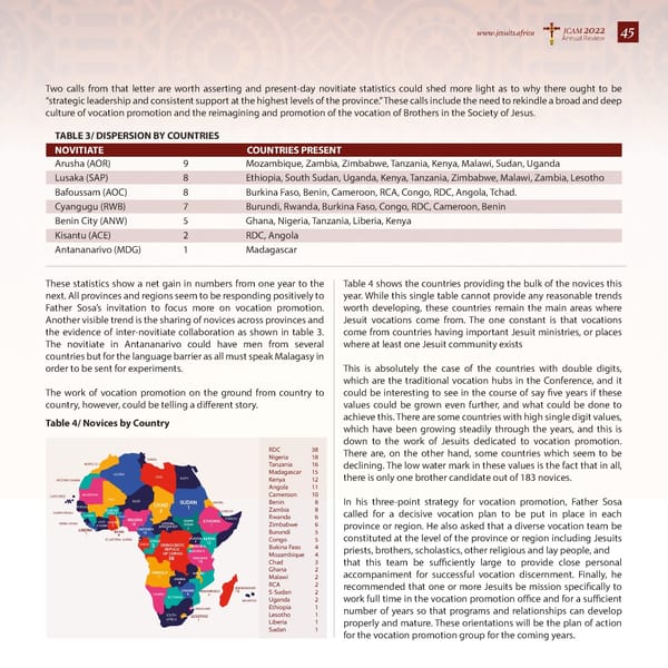 Jesuits Africa Annual Review 2022 - Page 45