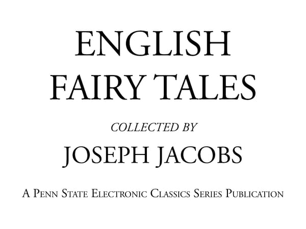 English Fairy Tales Collected by Joseph - Page 1