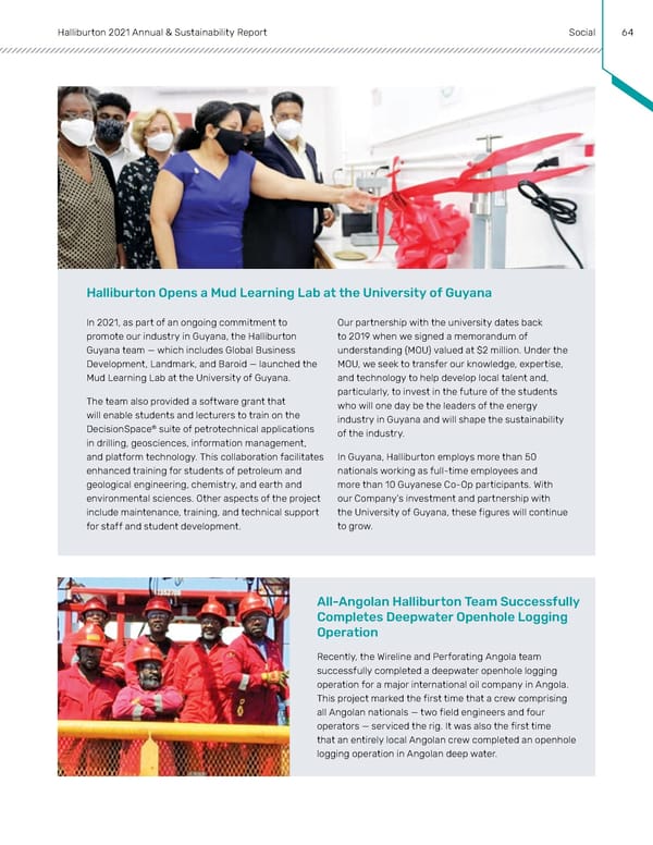 Annual & Sustainability Report | Halliburton - Page 63