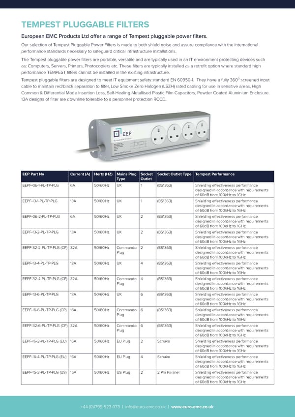 European EMC Products Ltd - Power Filters Brochure - Page 4