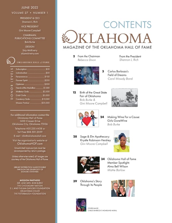 June 2022 Oklahoma Hall of Fame Magazine - Page 3