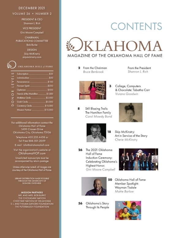 December 2021 Oklahoma Hall of Fame Magazine - Page 3