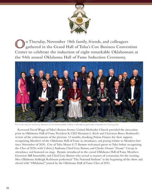 December 2021 Oklahoma Hall of Fame Magazine - Page 30