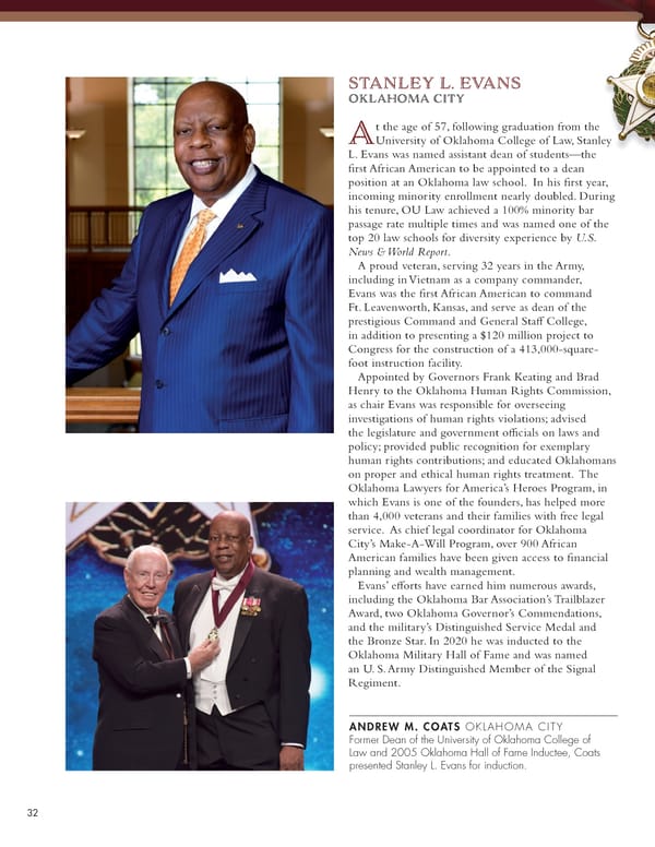 December 2021 Oklahoma Hall of Fame Magazine - Page 34