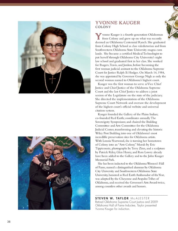 December 2021 Oklahoma Hall of Fame Magazine - Page 40