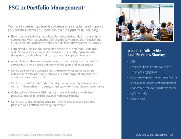 Annual ESG Report | Siris - Page 13