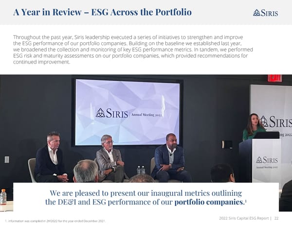 Annual ESG Report | Siris - Page 22