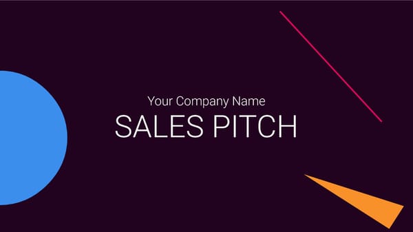 Sales Pitch Template - Powerpoint, Google Slides - Page 1