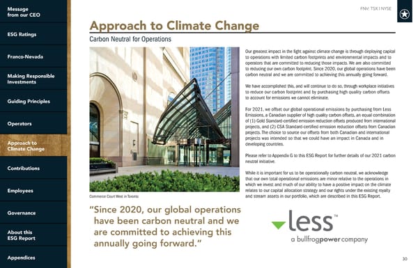 Franco-Nevada 2022 ESG Report - Page 30