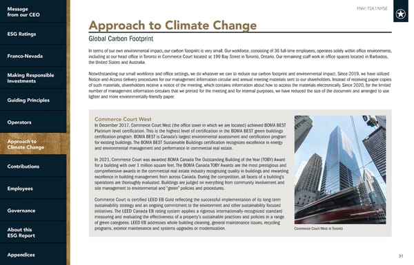 Franco-Nevada 2022 ESG Report - Page 31