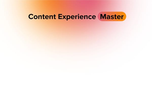 Content Experience Master - Page 1