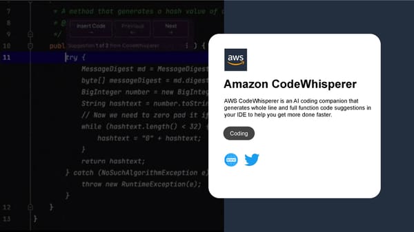 Amazon CodeWhisperer - Page 1