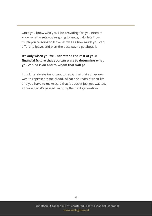 Wells Gibson Creating Financial Peace of Mind - Page 23
