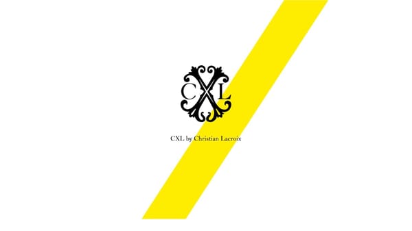 CXL by Christian Lacroix | Brandbook - Page 1