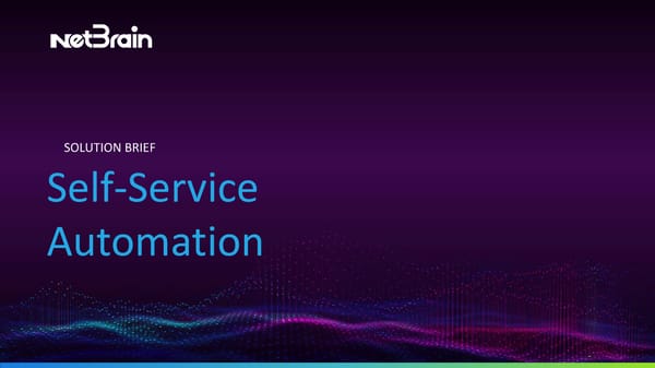 Self-Service Automation - Page 1