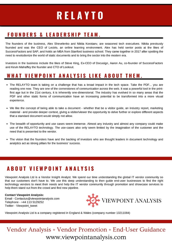 Introduction to Relayto by Viewpoint Analysis - Page 2