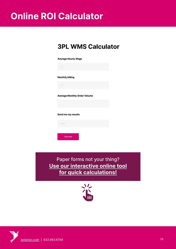 3PL Guide to Calculating ROI for Warehouse Management System Software - Page 14