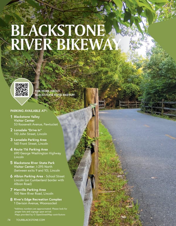 Rhode Island's Blackstone Valley Destination Guide - Page 74