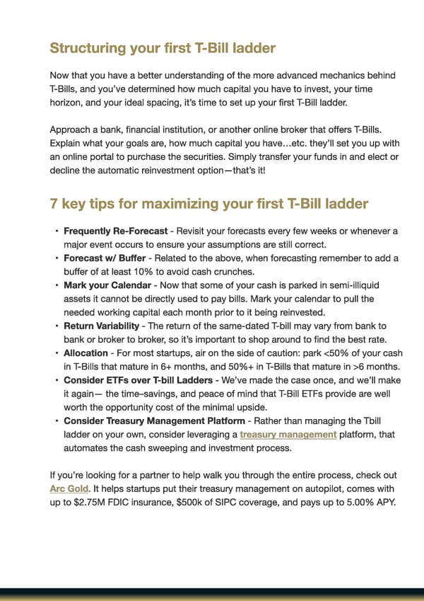 Treasury Management & T-Bill Ladders | Arc - Page 20