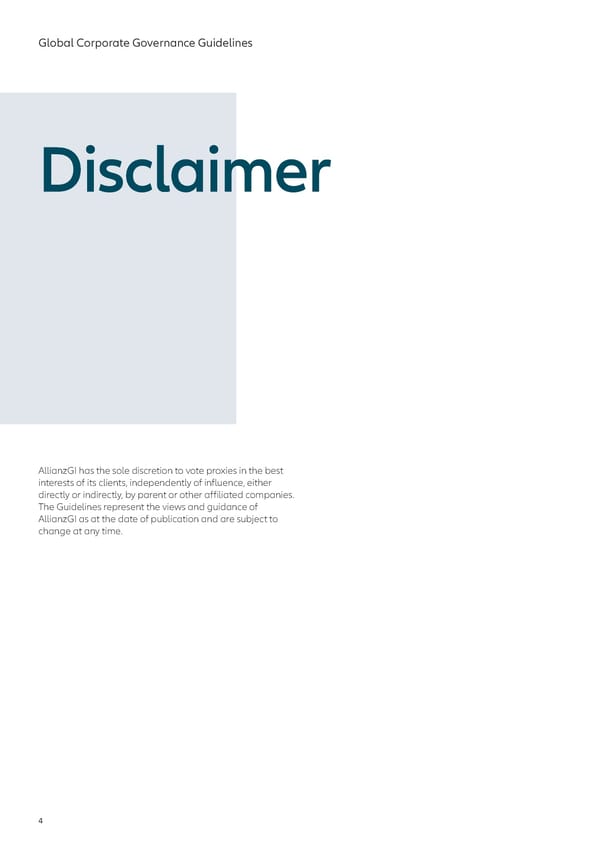 Global Corporate Governance Guidelines 2023 - Page 4