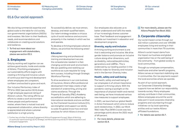 Sustainability Report 2022 | Allianz - Page 16