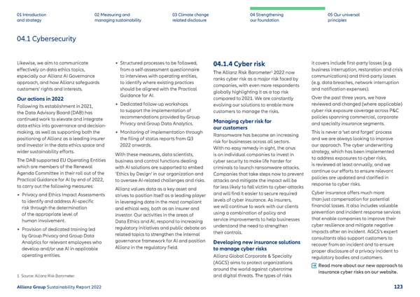 Sustainability Report 2022 | Allianz - Page 124