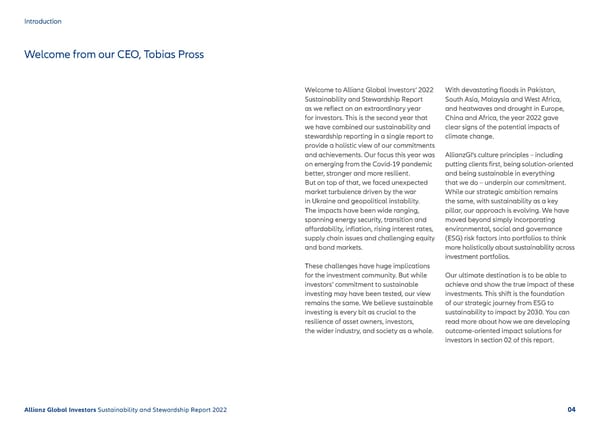 Sustainability & Stewardship Report | AllianzGI - Page 5