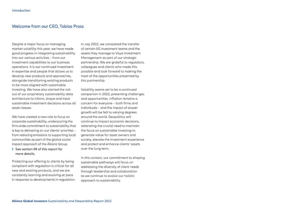 Sustainability & Stewardship Report | AllianzGI - Page 6