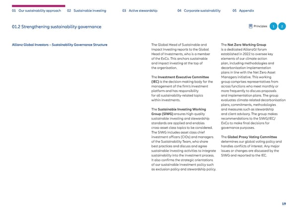 Sustainability & Stewardship Report | AllianzGI - Page 20