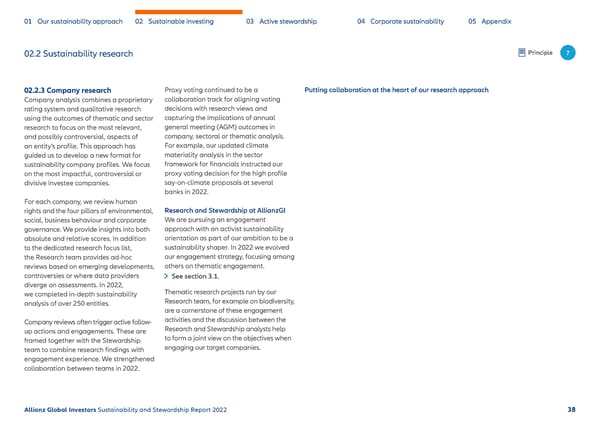 Sustainability & Stewardship Report | AllianzGI - Page 39