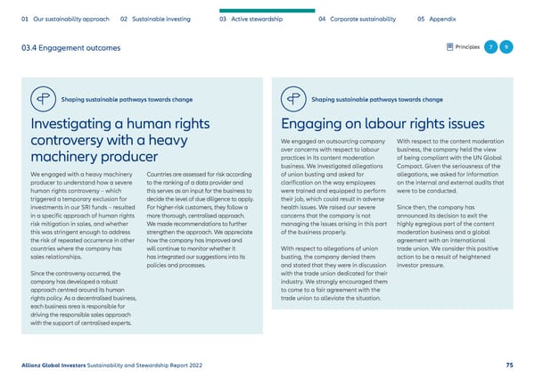 Sustainability & Stewardship Report | AllianzGI - Page 76