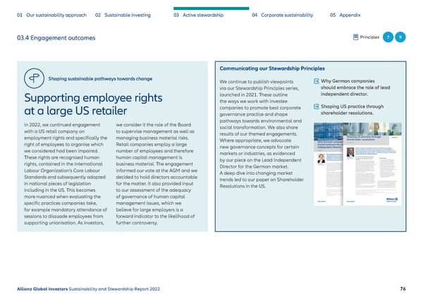 Sustainability & Stewardship Report | AllianzGI - Page 77