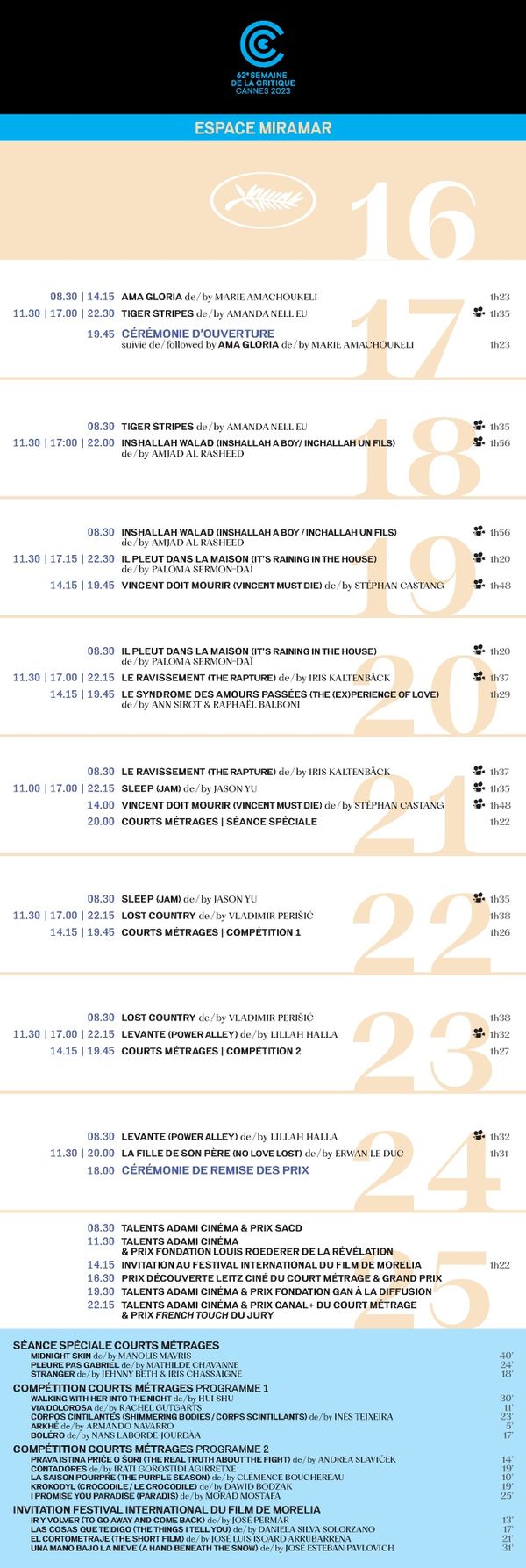 76. Cannes Film Festival | Screening Schedule - Page 11