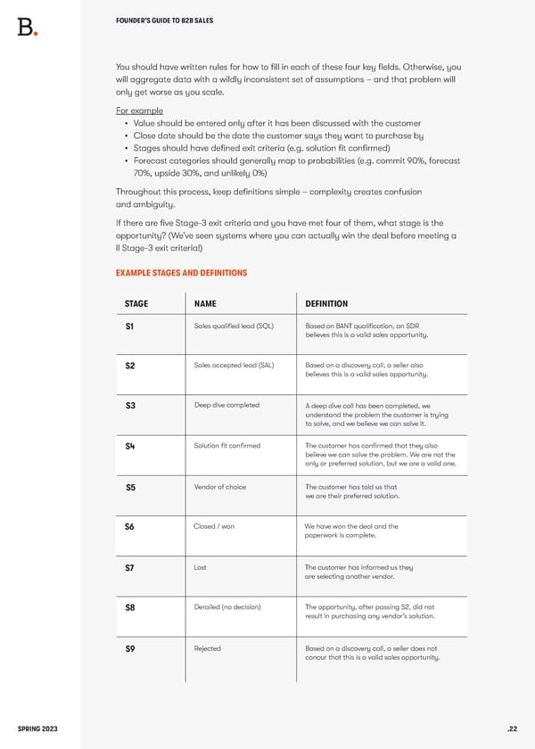 BALDERTON The Founders Guide to B2B Sales - Page 22
