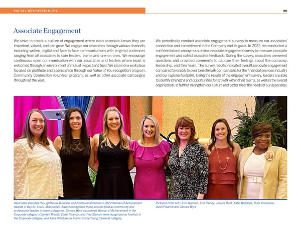 2022 Hancock Whitney ESG Report - Page 20
