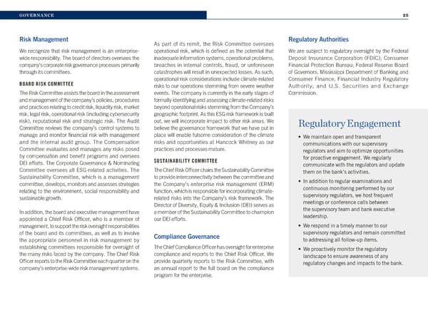 2022 Hancock Whitney ESG Report - Page 25