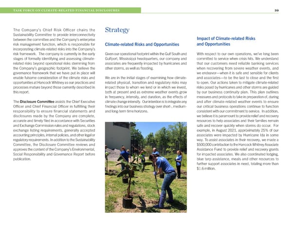 2022 Hancock Whitney ESG Report - Page 30