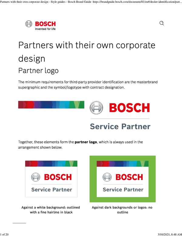 BOSCH Brand Book - Page 1