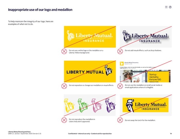 Liberty Mutual Insurance Brand Book - Page 14