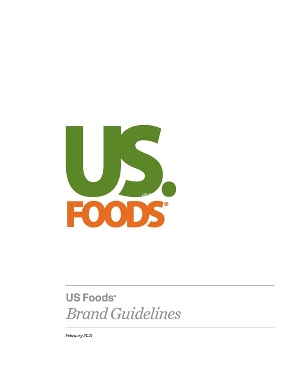 US Foods Brand Book - Page 1