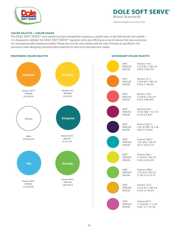 Dole Brand Book - Page 7