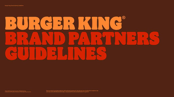Burger king Brand Book - Page 1
