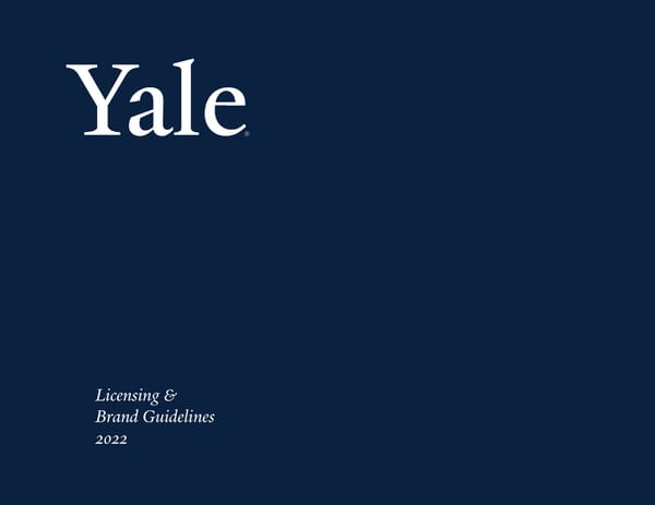 Yale Brand Book - Page 1