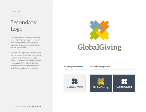 GlobalGiving Brand Book - Page 6