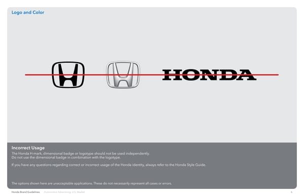 Honda Brand Brand Book - Page 6