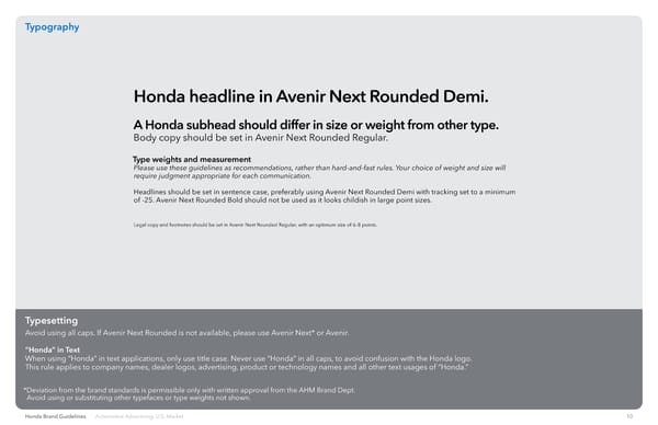 Honda Brand Brand Book - Page 10