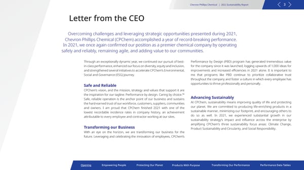 2021 Sustainability Report | Chevron Phillips - Page 3