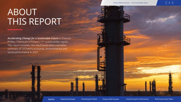 2021 Sustainability Report | Chevron Phillips - Page 5